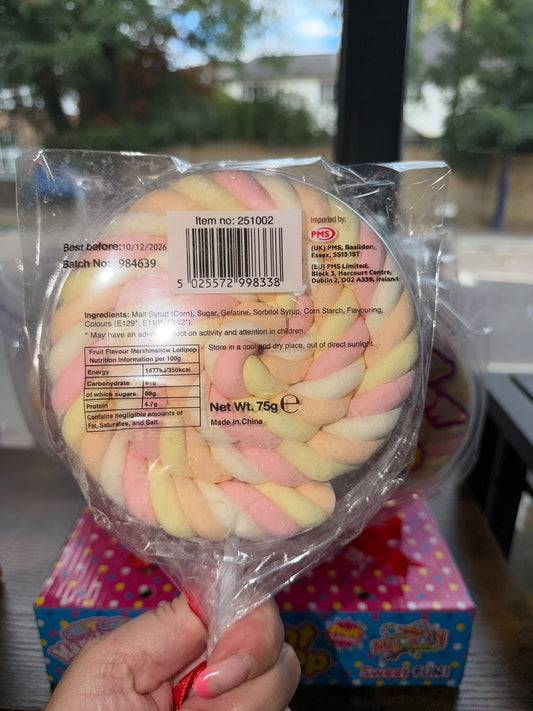 Giant Marshmallow Lollipop